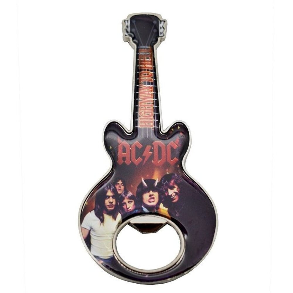 AC DC Magnet Bottle Opener Magnetic New Guitar Rock Band Highway to Hell Music